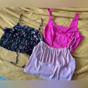 Three crop tops lot